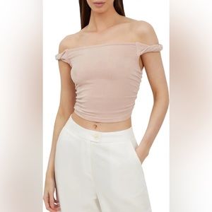 Aylin Off-The-Shoulder Crop Top 4TH & RECKLESS
